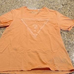 Guess Tshirt | Guess VNeck| Men's Medium | Salmon Orange Color